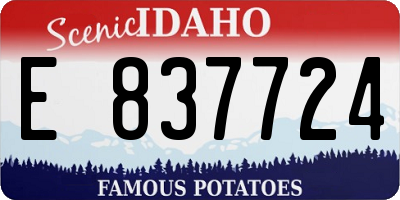 ID license plate E837724