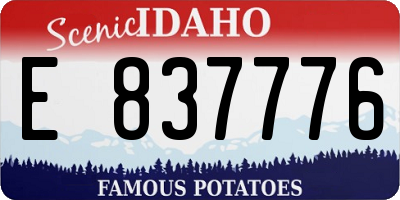 ID license plate E837776