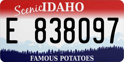 ID license plate E838097