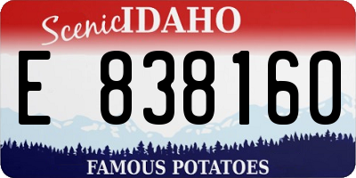 ID license plate E838160