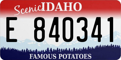 ID license plate E840341