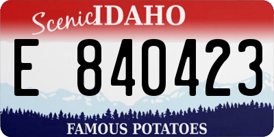 ID license plate E840423