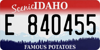 ID license plate E840455