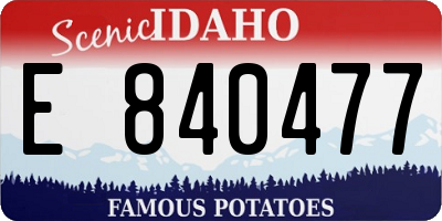 ID license plate E840477