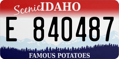 ID license plate E840487