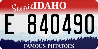 ID license plate E840490