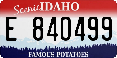 ID license plate E840499