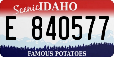 ID license plate E840577