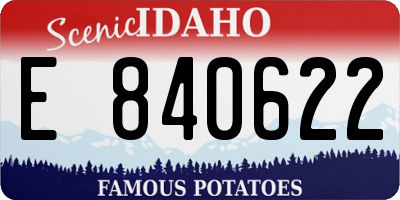 ID license plate E840622
