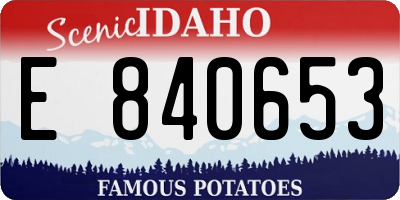 ID license plate E840653
