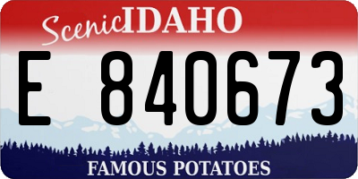 ID license plate E840673