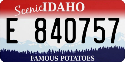 ID license plate E840757
