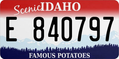 ID license plate E840797
