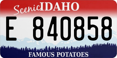 ID license plate E840858