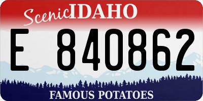 ID license plate E840862