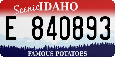 ID license plate E840893