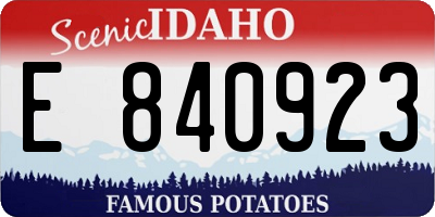 ID license plate E840923
