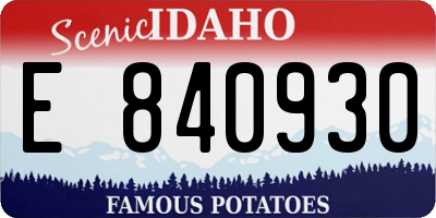 ID license plate E840930