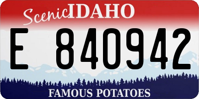 ID license plate E840942