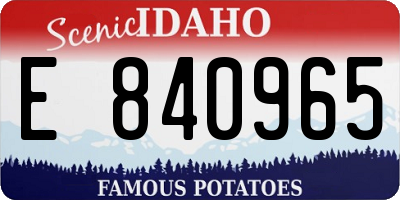 ID license plate E840965