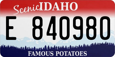 ID license plate E840980