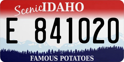 ID license plate E841020