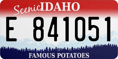 ID license plate E841051