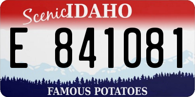 ID license plate E841081