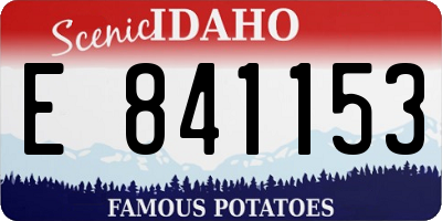 ID license plate E841153