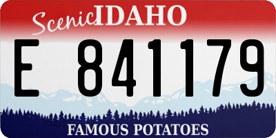 ID license plate E841179