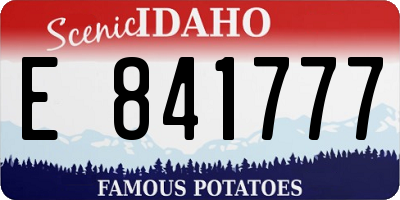 ID license plate E841777