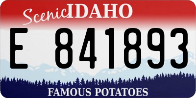 ID license plate E841893