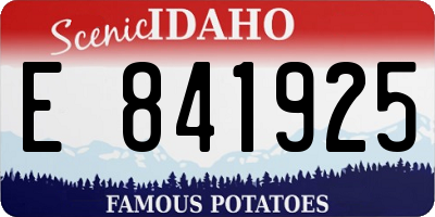 ID license plate E841925