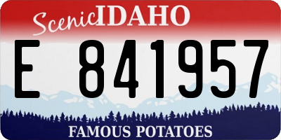 ID license plate E841957