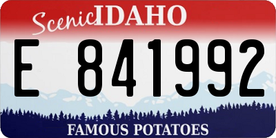 ID license plate E841992