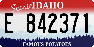 ID license plate E842371