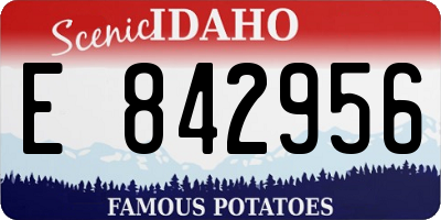 ID license plate E842956