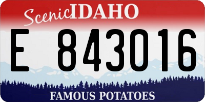 ID license plate E843016