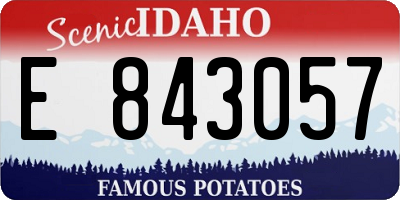 ID license plate E843057