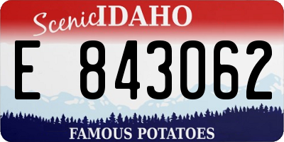 ID license plate E843062