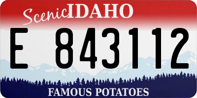 ID license plate E843112