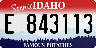 ID license plate E843113