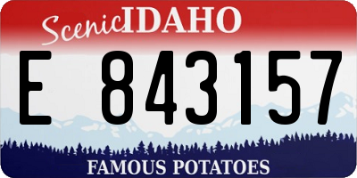 ID license plate E843157