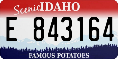 ID license plate E843164