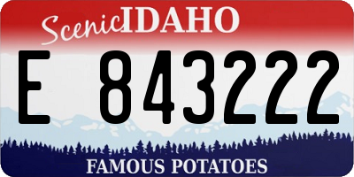 ID license plate E843222
