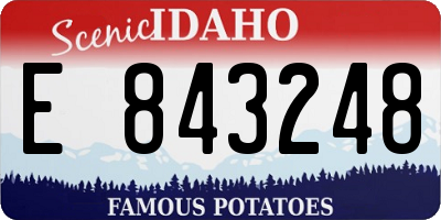 ID license plate E843248