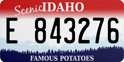 ID license plate E843276
