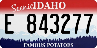 ID license plate E843277
