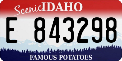 ID license plate E843298