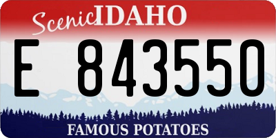 ID license plate E843550
